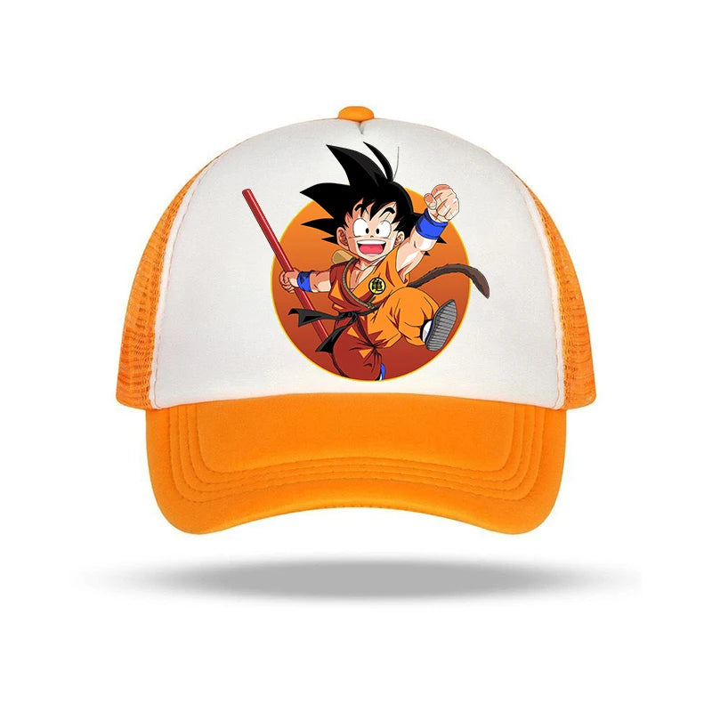 Dragon Ball-baseballkepsar med anime-karaktärer, solhattar för barn och vuxna, andningsbara sommarhattar i ledig stil, justerbara kepsar med skärm, presenter