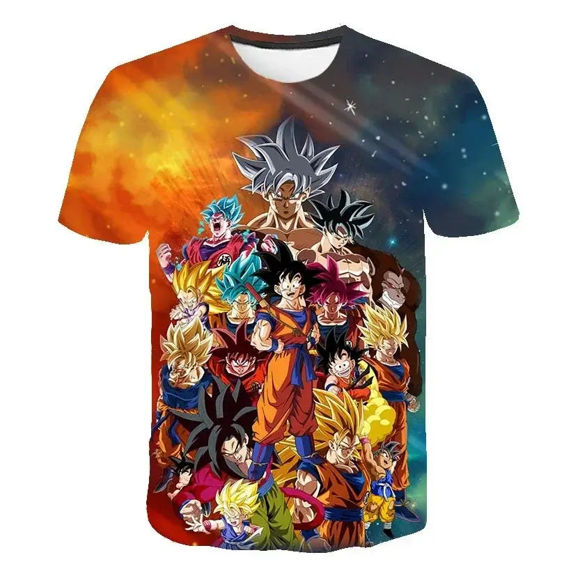 2024 New Fashion Dragon Ball 3D T-shirt Summer Short Sleeve O-Neck Goku Vegeta Men's Casual Shirt Boys' Produit gaming premium Fraquane