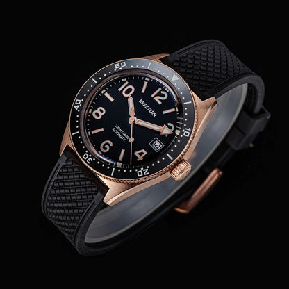 SEESTERN Diver Men's Watch Automatic Mechanical Wristwatches NH35 Movement Ceramic Bezel 20Bar Waterproof Sapphire Luminous S434-2