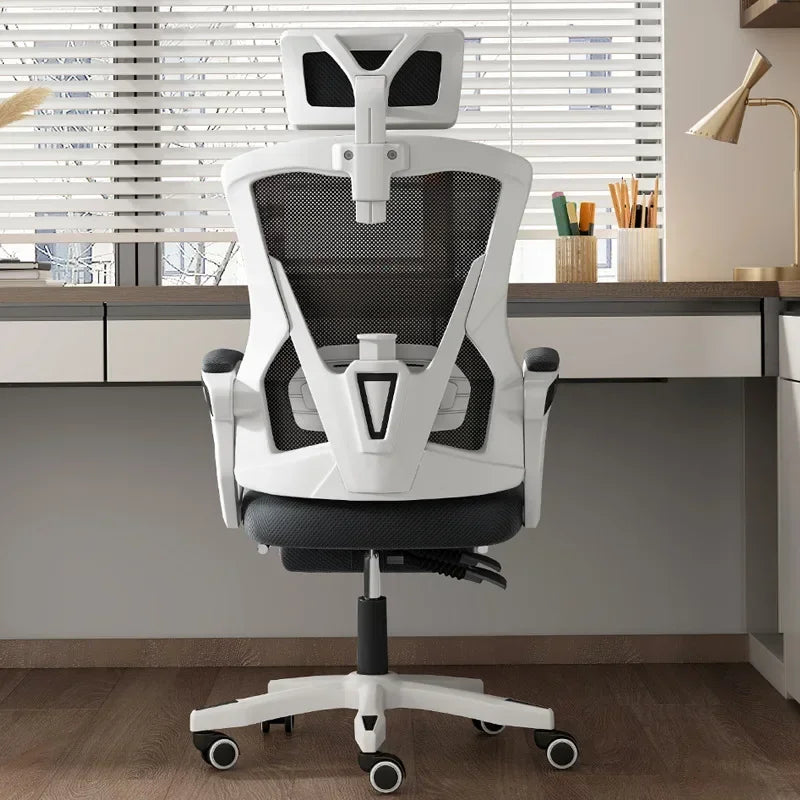 Chaise de jeu ergonomique pour ordinateur, avec dossier inclinable et hauteur réglable, idéale pour les étudiants, les dortoirs et les bureaux à domicile.