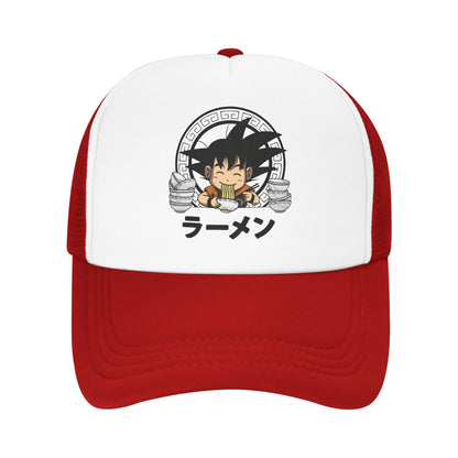 Goku Kid Ramen Dragon Ball Trucker Hat Men Women Vintage Anime Manga Hats Sports Cap Adjustable Polyester Baseball Caps Summer