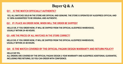 PAGANI Design 2026 New Men Automatic Mechanical Watch NH35A Sapphire Glass Stainless Steel Waterproof 200m Reloj Hombre