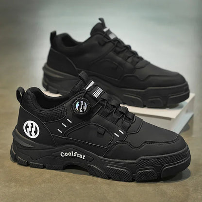 Nouvelles chaussures basses pour hommes, à boucle rotative, sportives, décontractées, tendance, d'extérieur, imperméables, chaussures de travail, semelle EVA, caoutchouc, Zapatillas Hombre