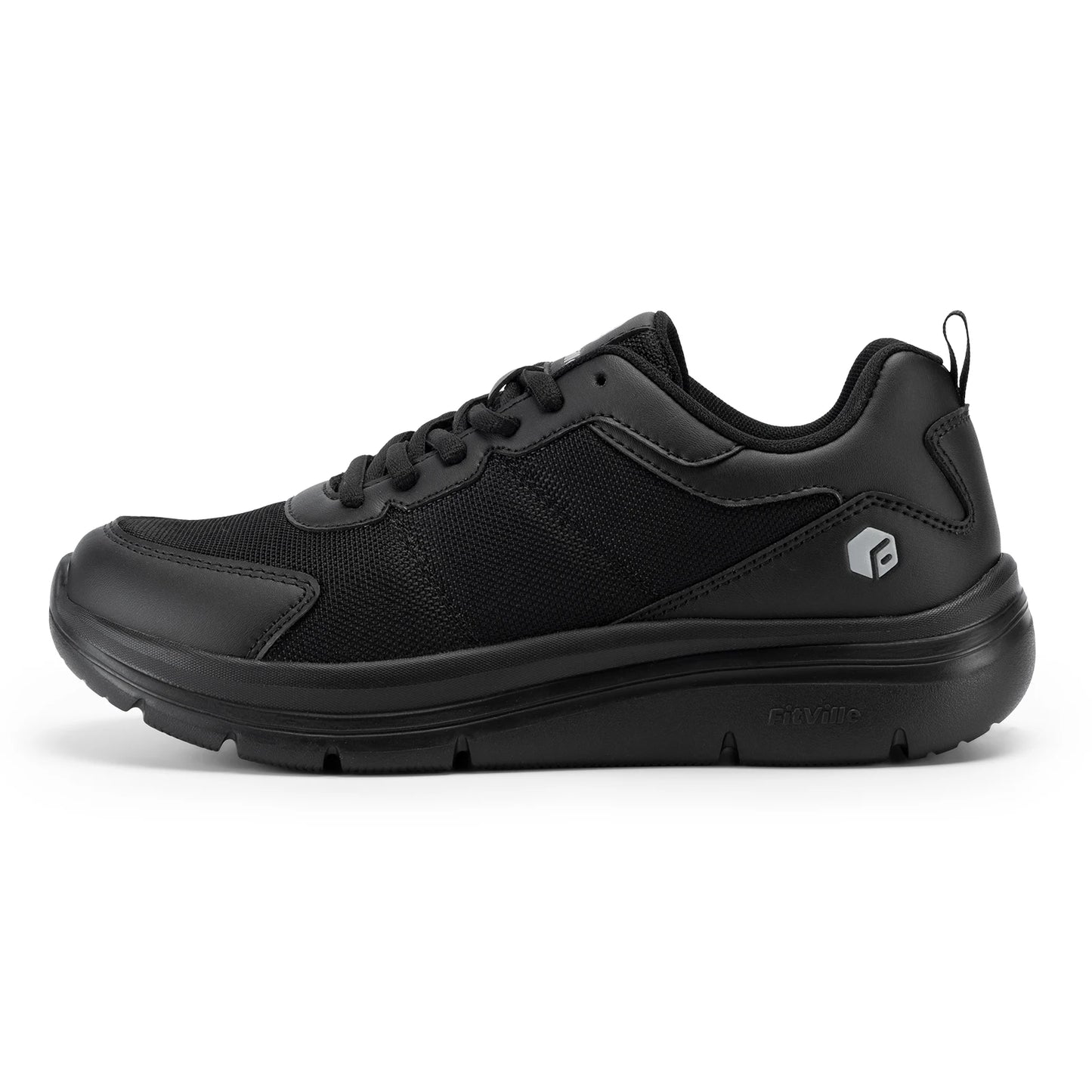 FitVille Men's Walking Shoes Wide Width Max Cushioning Lightweight Sneakers Sport Shoes for Plantar Fasciitis Pain Relief