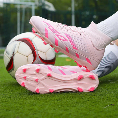 Nouvelles chaussures de football pour hommes, antidérapantes TF/FG, chaussures de sport confortables pour garçons et femmes, chaussures de sport à la cheville, chaussures de football professionnelles, baskets