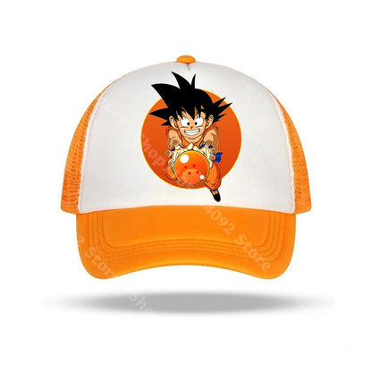 Dragon Ball-baseballkepsar med anime-karaktärer, solhattar för barn och vuxna, andningsbara sommarhattar i ledig stil, justerbara kepsar med skärm, presenter