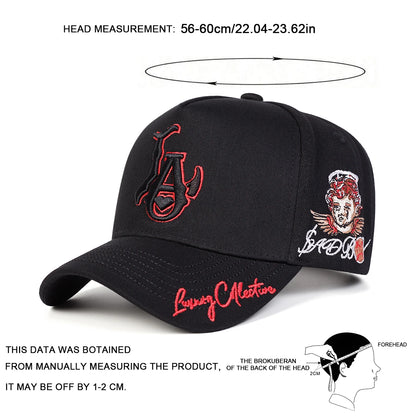 Unisex LA Love Embroidery Baseball Caps Spring Autumn Outdoor Adjustable Casual Hats Sunscreen Hat Sports Cap
