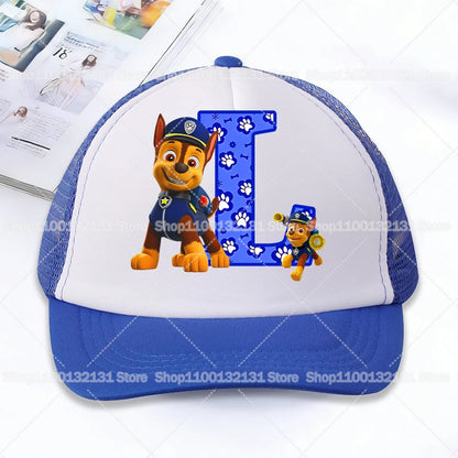 PAW Patrol Mesh Baseball Caps Cartoon Chase Letter Adult Kids Sports Hats Anime Summer Outdoor Sunshade Peaked Cap Boy Girl Gift