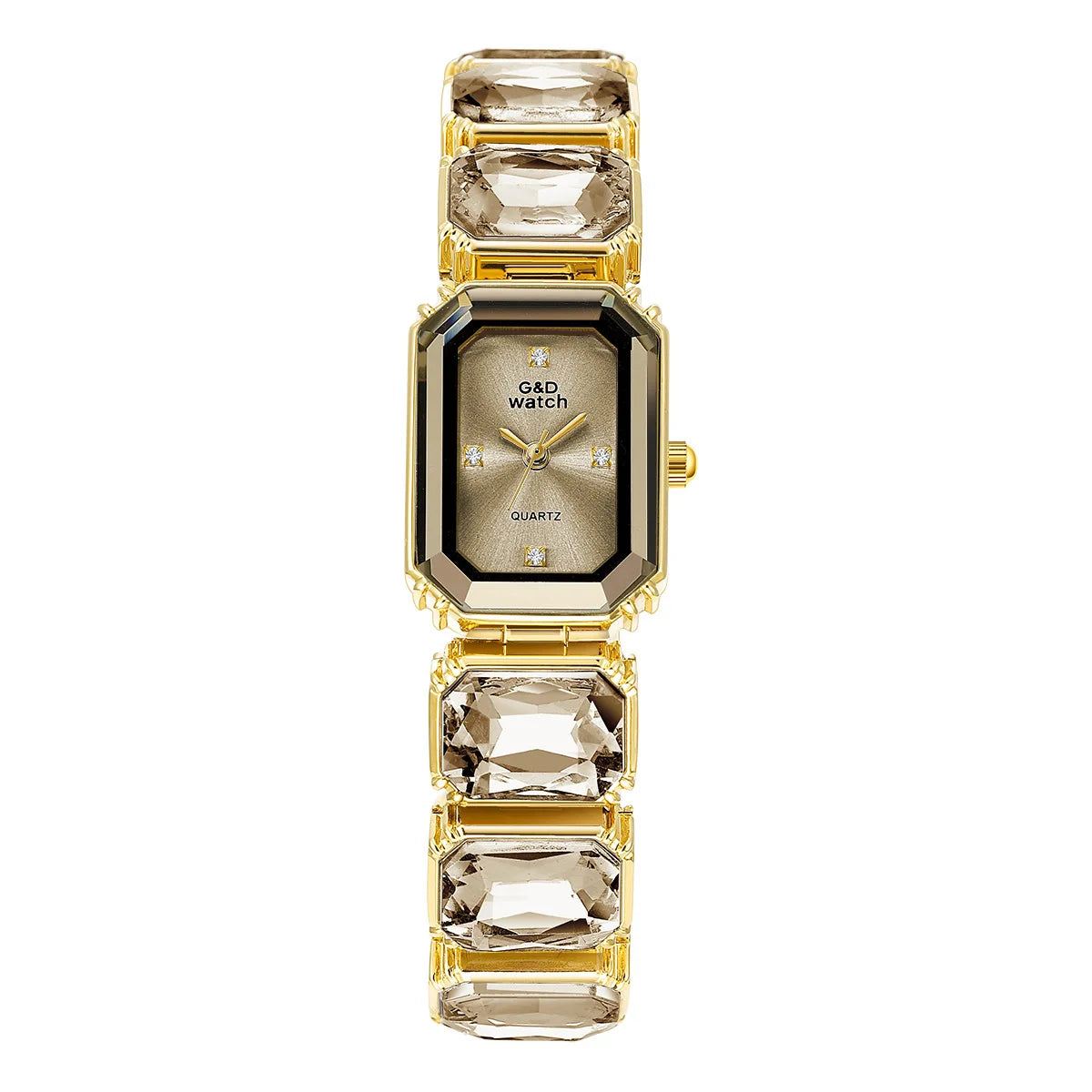 Ladies Wrist Watch Small Golden Square Quartz For Women Bracelet Watches Top Brand Luxury Diamond Fashion Women's Watch 2024
