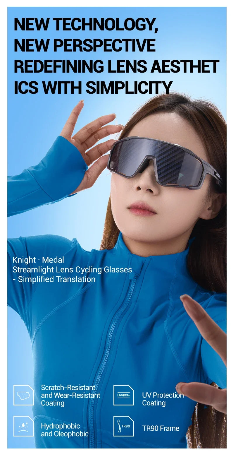KAPVOE New Technology Nano Lenses Cycling Glasses Outdoor Sports Sunglasses Men Women Road Bike MTB Bicycle UV400 Hiking Goggles