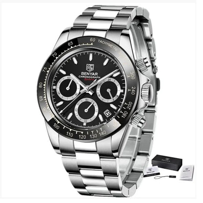 Relojes Hombre 2026 BENYAR New  Watches Men Luxury Brand Chronograph Male Sport Watches Waterproof Stainless Steel Quartz  Watch