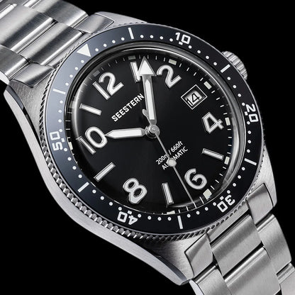 SEESTERN Diver Men's Watch Automatic Mechanical Wristwatches NH35 Movement Ceramic Bezel 20Bar Waterproof Sapphire Luminous S434-2