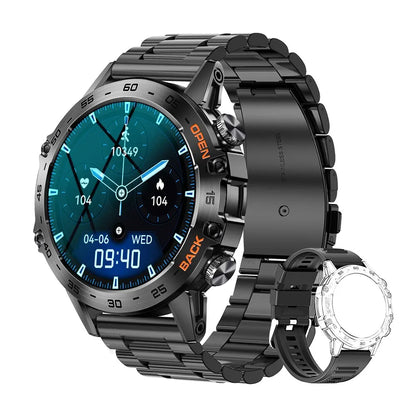MEVADEN Steel 1.39 inch Men Luxury Smart Watch Bluetooth Call Sport Fitness Tracker Health Monitor Smartwatch for Male MD52