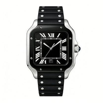 New Luxury Men's Quartz Watch Classic Retro Style Women's Watch Roman Numerals Date Display Stainless Steel Japanese Movement