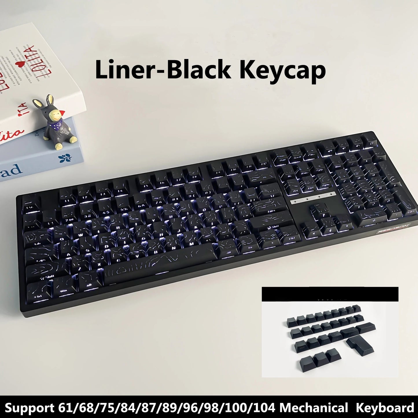 Topographic 4.0 Side Printed Keycaps ISO Enter Cherry Profile Double Shot PBT Keycaps For MX Switch Gamer Keyboard