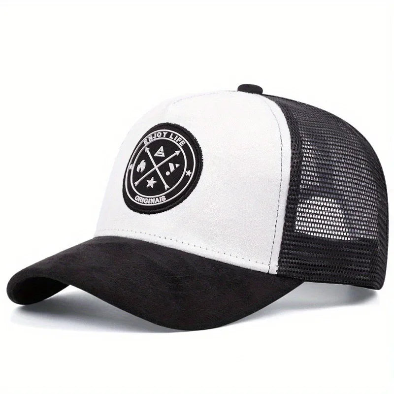 Unisex Fashion Cap ENJOY LIFE Letter Patch Baseball Caps Men Women Suede Trucker Hat