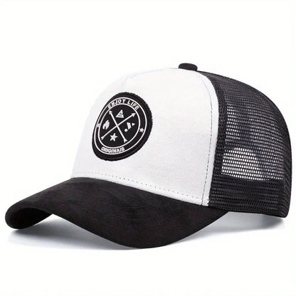 Unisex Fashion Cap ENJOY LIFE Letter Patch Baseball Caps Men Women Suede Trucker Hat
