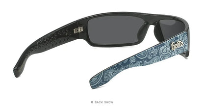Polarized Chicano Sunglasses, Square Frame Design, UV400 Lens, Hip Hop Streetwear, Retro West Coast Accessory