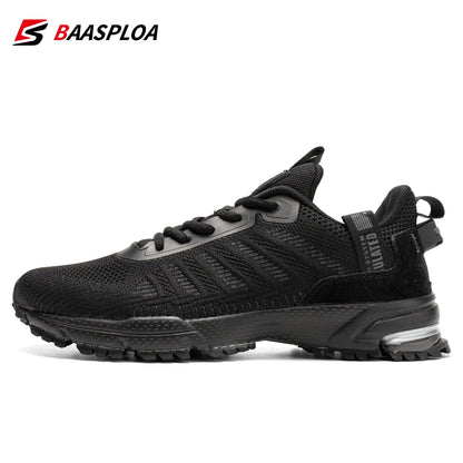 Baasploa professionele hardloopschoenen voor heren, lichtgewicht designer mesh sneakers voor heren, veterschoenen voor outdoor sport en tennis