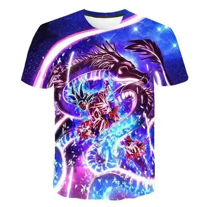 2024 New Fashion Dragon Ball 3D T-shirt Summer Short Sleeve O-Neck Goku Vegeta Men's Casual Shirt Boys' Produit gaming premium Fraquane