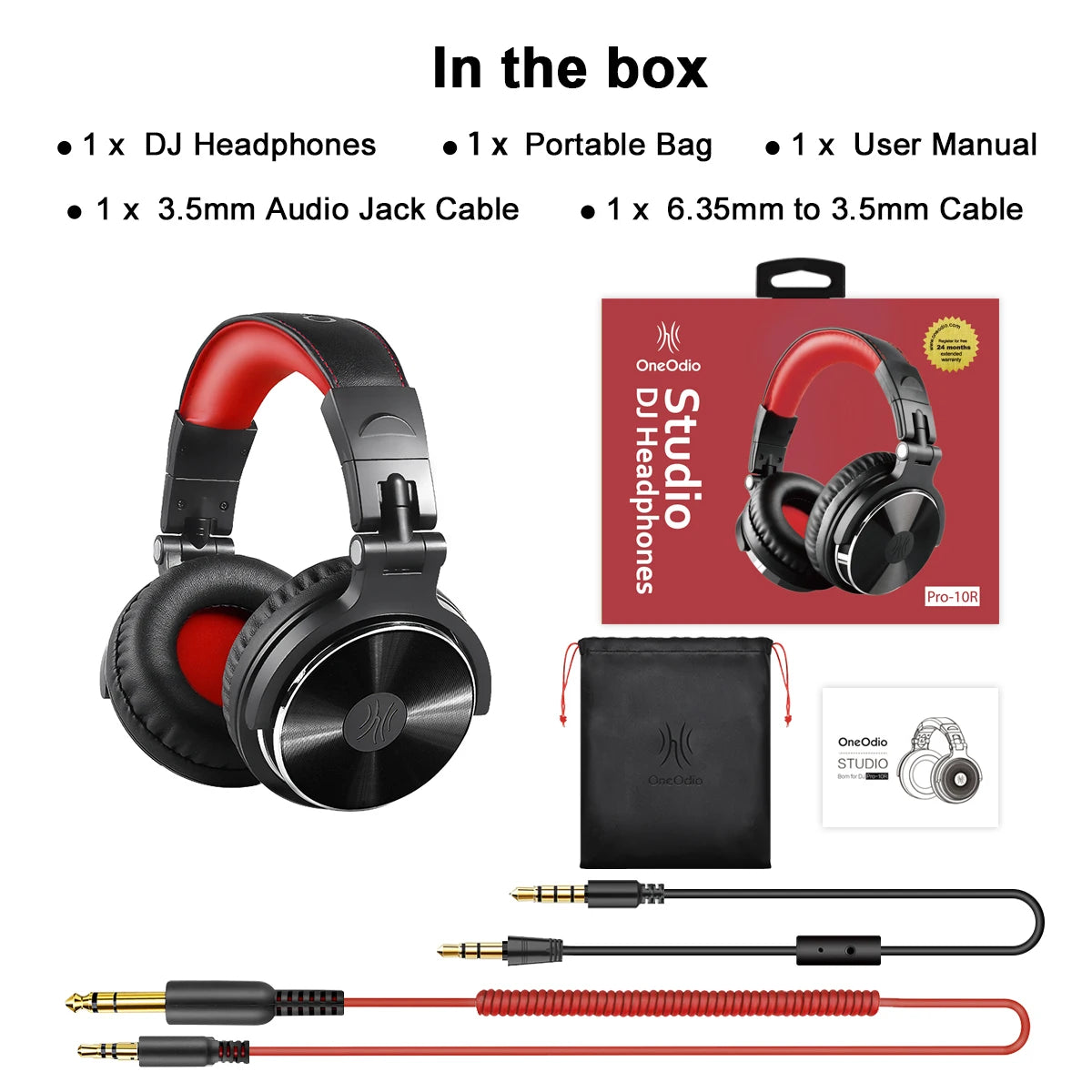 Oneodio Professional DJ Headphones Over Ear Studio Monitor Headset With Microphone HIFI Wired Bass Gaming Headset For Phone