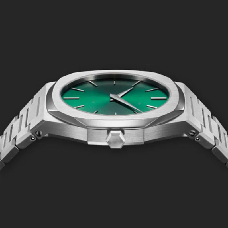 Untra Thin All Stainless Steel Sun Pattern Japan Movement Waterproof Men Quartz Watch With Original Logo