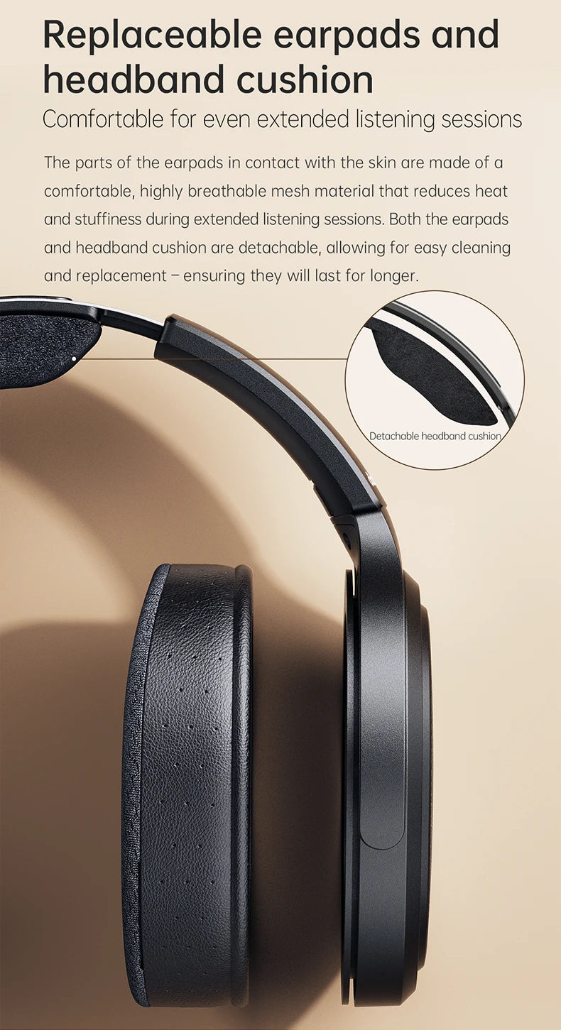 FiiO JT7 Planar Magnetic Audiophile Headphones – Over-Ear HiFi Wired Headset with 95x86mm Driver, Adjustable Headband, 4.4mm/3.5mm Cable