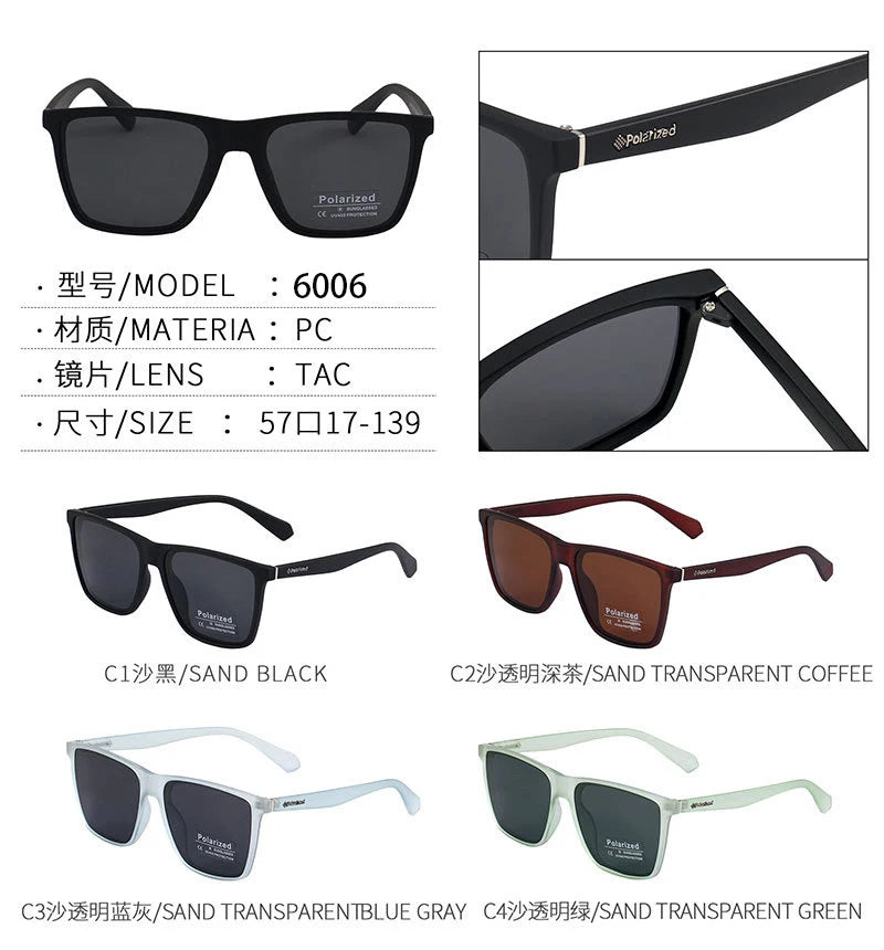 New Style Polarized Sunglasses Men Fashion Unisex Sports Business Black Sun Glasses Sun Protection UV400 Driving Sunshade Women