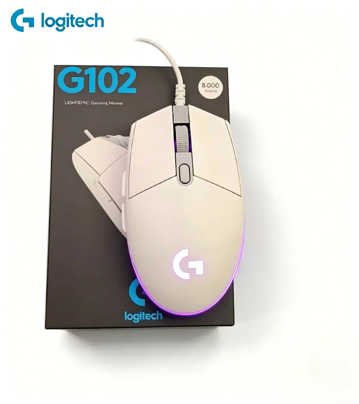 Logitech G102 laidinė žaidimų pelė, 8000 DPI, optinis efektas, e. sporto G102 USB laidinė pelė su PC