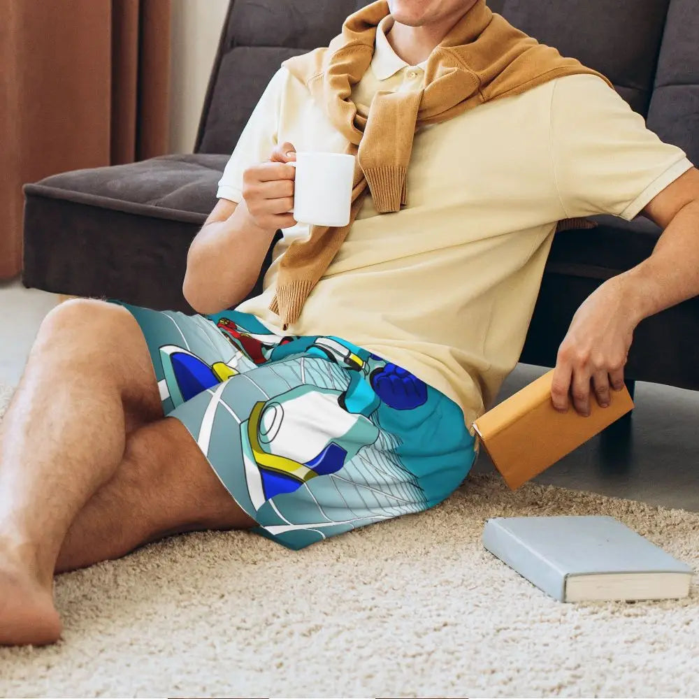 Custom Megaman Video Game Mega Man Short Pajama Pants Men Sleepwear Sleep Lounge Bottom Shorts Sleeping Pants