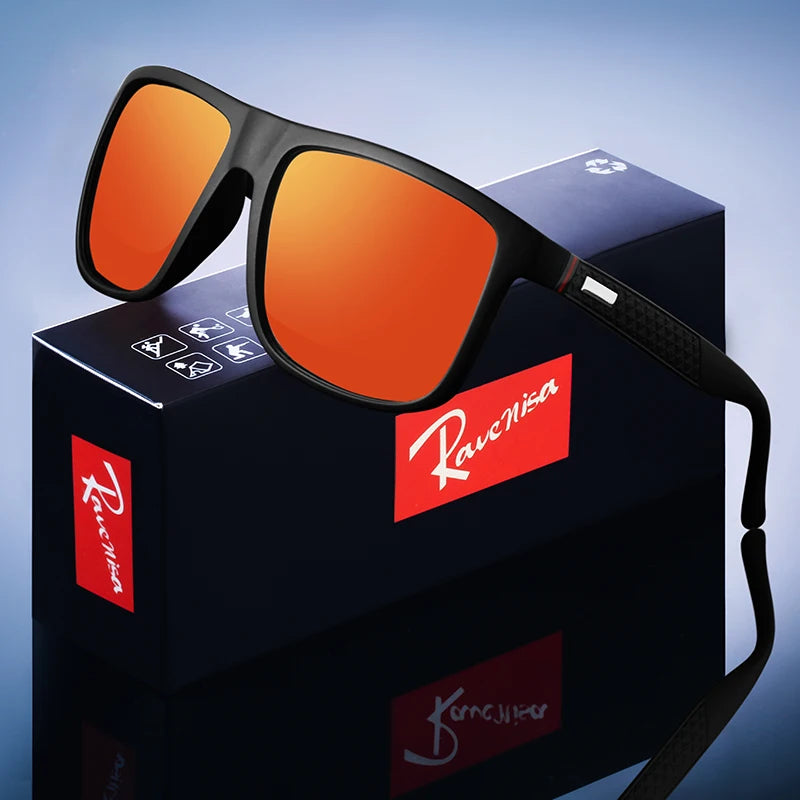 Luxury Square Polarized Cycling Sunglasses UV400 Male Vintage Eyewear Men Women Fashion Travel Driving Fishing Windproof Glasses