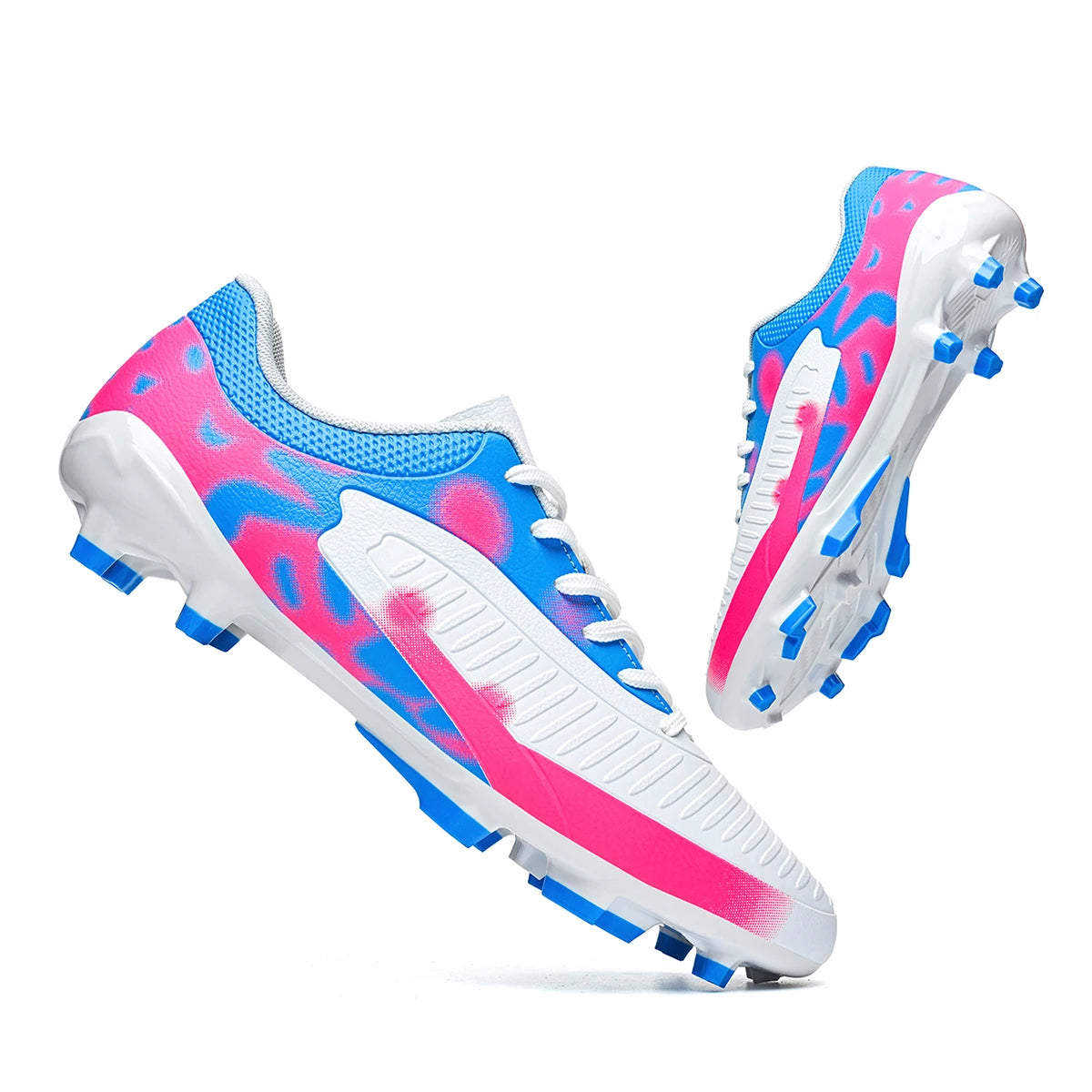 Chaussures de football pour hommes respirantes FG/AG à crampons longs, adaptées à l'entraînement et à la compétition, antidérapantes universelles toutes saisons