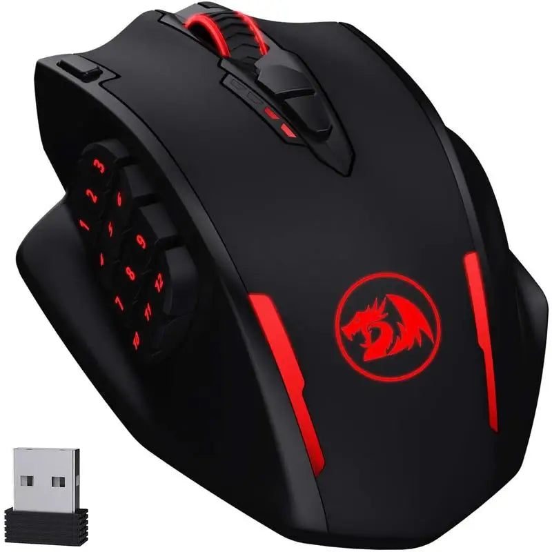 Redragon M913 gamer egér, 16000 DPI, vezetékes / 2.4Ghz vezeték nélküli, RGB optikai, 16 programozható gomb, fekete/fehér