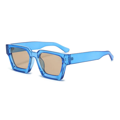 JNPCXI Fashion Square Women Luxury Sunglasses Retro Gradient Blue Designer Men Trending Sun Glasses Shades UV400