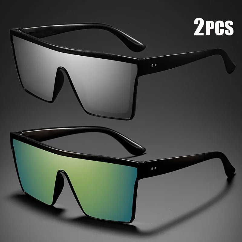 2-4PCS Oversize frame One-piece Goggle Men Woman Sunglasses Interior Accessory Protective Gears Anti Glare Car Driving Glasses