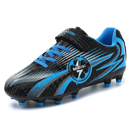 Nouvelles chaussures de football pour enfants, chaussures de sport pour terrain, chaussures de football pour garçons, chaussures de futsal, chaussures de sport d'intérieur à crampons, chaussures de football originales à c