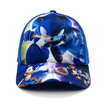 50-54cm Children's Sonic Cartoon Baseball Cap Anime Hedgehog ShadowTails Knuckles Character Sun Protection Cap Accessory Gifts