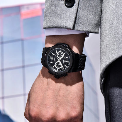 Relógios de quartzo para homem PAGANI DESIGN – Cronógrafo desportivo de luxo, estanque, com ponteiros luminescentes e vidro de safira com tratamento antirreflexo