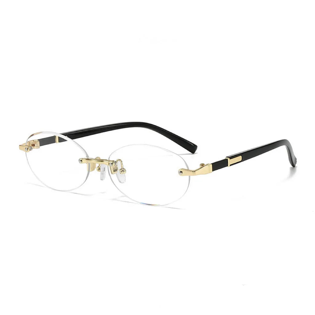 New Rimless Sunglasses Oval Fashion Popular Women Men Shades Small Ellipse Sun Glasses for Female Male Party Traveling Glasses