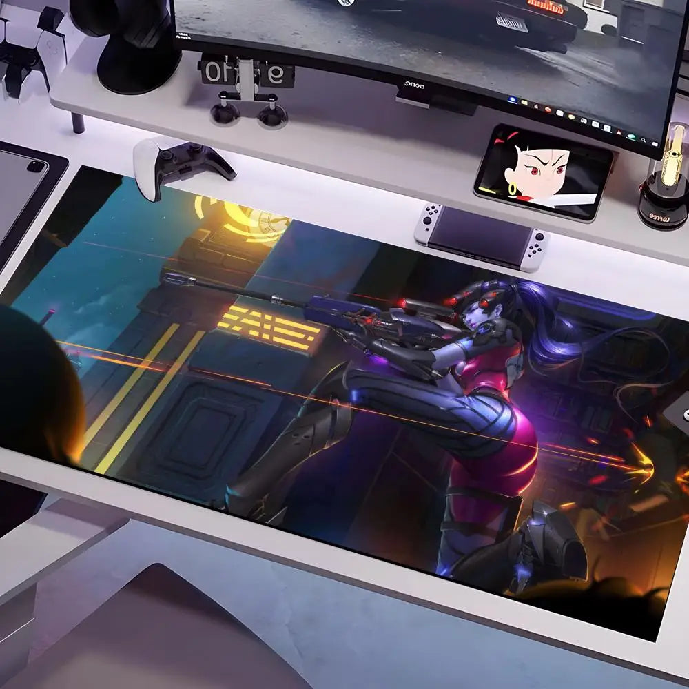 Podložka pod myš Overwatch ve více velikostech, velká čtvercová podložka na počítačový stůl, kancelářská a herní podložka s protiskluzovou gumovou spodní stranou