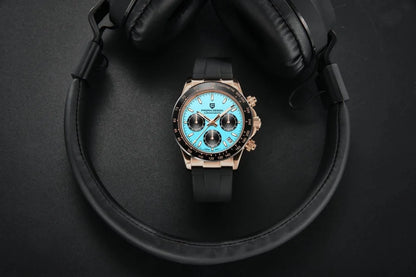 Original New PAGANI DESIGN PD-1664 Luxury Japan VK63 Movt Quartz Wristwatches Sapphire Waterproof Chronograph Gold Reloj Hombre
