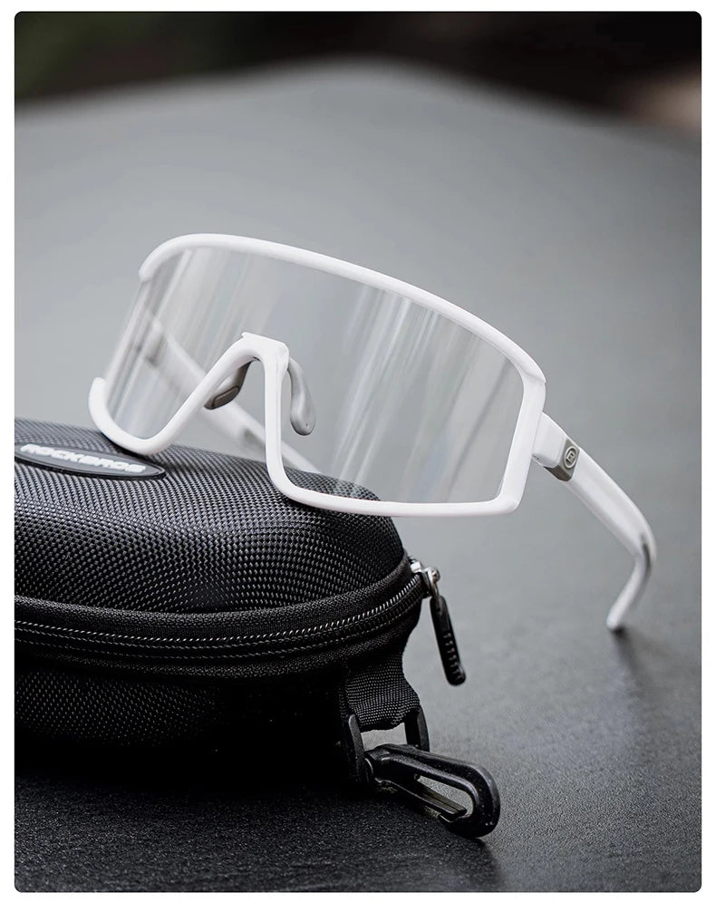 ROCKBROS Cycling Glasses Polarized Photochromic Anti-Fog Sunglasess Windproof Goggles Sport MTB Road Bike Shades
