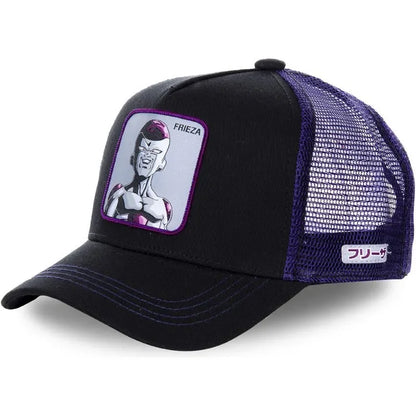 New Dragon Ball Son Goku Cap Summer Travel Peaked Cap Men's Embroidery Hip-Hop Cap Style Sun Visor Adjustable Trucker Mesh Cap