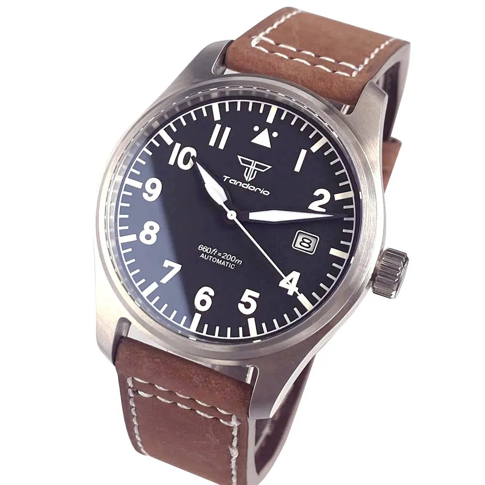 39mm Pilot Aviator Diving Watches Miyota8215 Automatic Mechanical Watch for Men 20BAR Waterproof Sapphire Crystal 316L Steel