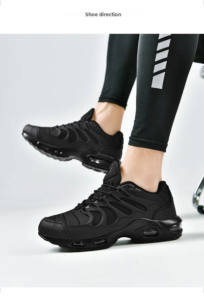 Men's air cushioned running shoes, marathon sports, breathable and lightweight, women's comfortable and non slip casual shoes