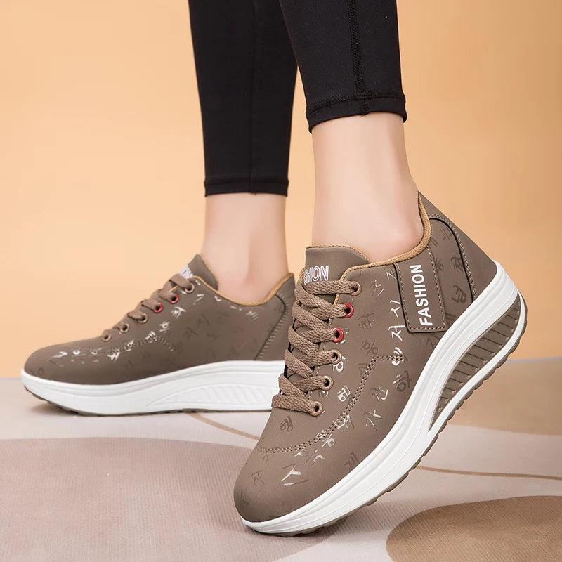Damen-Sneaker, modische vulkanisierte Damenschuhe, flache Damenschuhe zum Wandern, Plateauschuhe, Übergrößen, Zapatillas Mujer