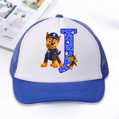 PAW Patrol Mesh Baseball Caps Cartoon Chase Letter Adult Kids Sports Hats Anime Summer Outdoor Sunshade Peaked Cap Boy Girl Gift