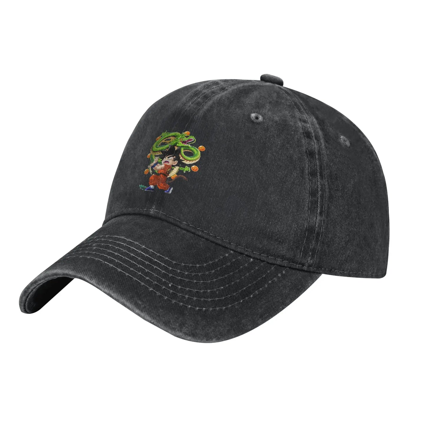 Retro Kamehameha Kid Goku Anime Baseball Caps Unisex Distressed Cotton Headwear Dragon Ball Outdoor Workouts Gift Hats Cap