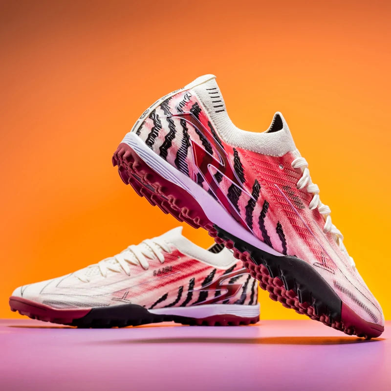 Chaussures de football TF ultra légères pour adultes, tissu PU résistant à la transpiration, semelle en caoutchouc résistante à l'usure, ajustement confortable, baskets d'entraînement sur gazon unisexes