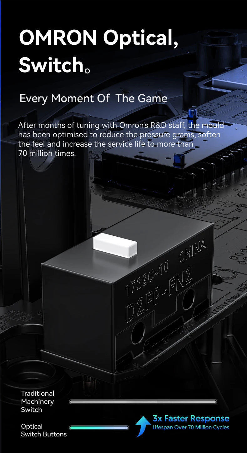 Attack Shark R2 vezeték nélküli gamer egér PAW3950 8K, könnyű magnéziumötvözet gamer egér, Bluetooth tri-mode kapcsolattal játékhoz/irodai használatra